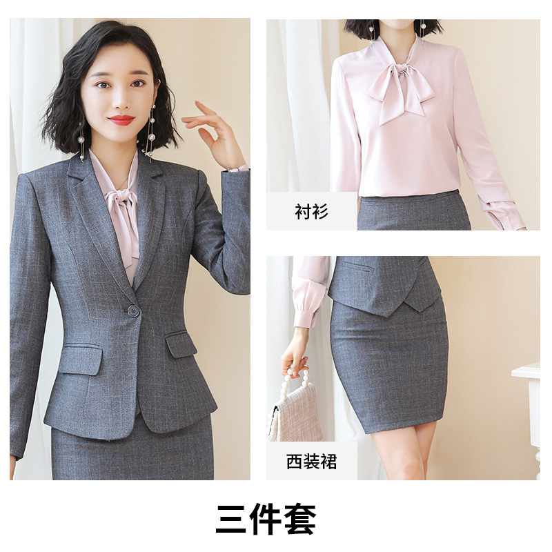Business Fortress Women's Suit suit Work Clothes Fashion Chanel Elegant Grey Business Suit Vest Work Wear - Image 26