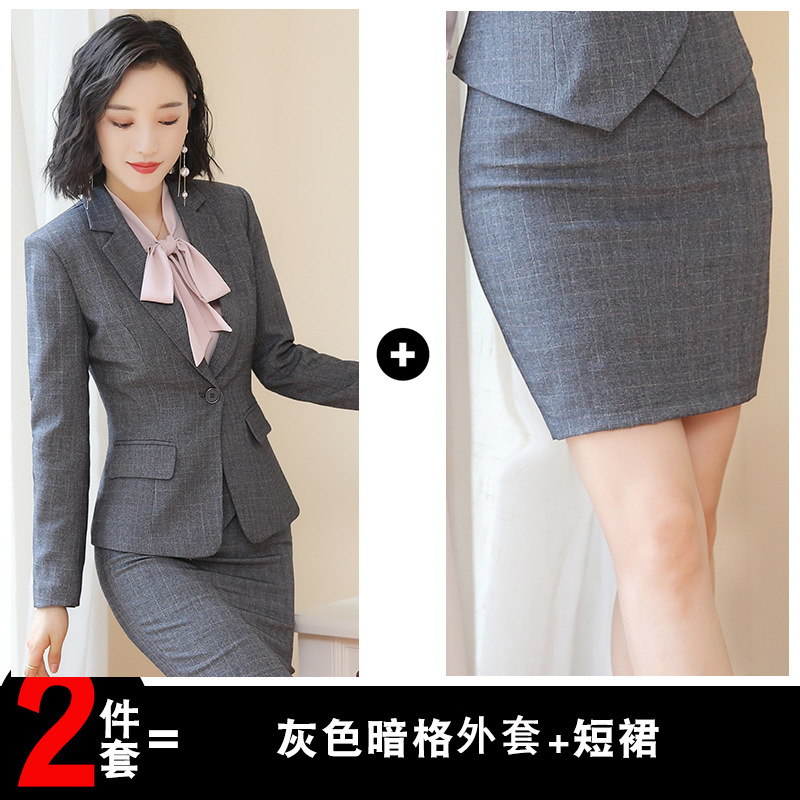 Business Fortress Women's Suit suit Work Clothes Fashion Chanel Elegant Grey Business Suit Vest Work Wear - Image 25