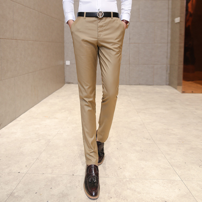 Spring and Summer Fashion British Men's Pants Korean Casual Trousers Men's Footless Trousers Youth Professional Trousers Slim-Fit Trousers - Image 6