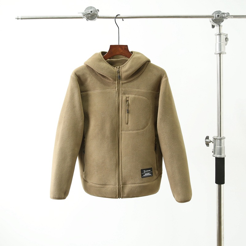 Foreign trade heavyweight! Autumn and winter double-sided polar fleece windproof warm couple hooded casual padded jacket men's fashion - Image 7