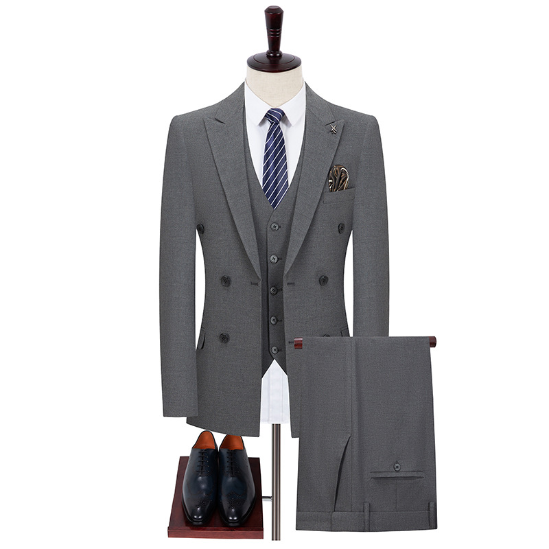 2025 New High-End Men's Suit Three-Piece Suit Light Business Professional Casual Korean Style Wedding Groom Suit - Image 6