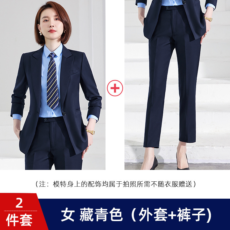 Suit suit Men's and Women's Business Dress Teachers 4S Shop Business Wear Work Clothes Vest Work Wear Thin Suit Jacket - Image 15