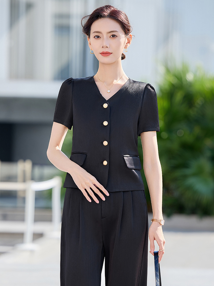 Thin Suit suit Women's Short Sleeve Summer 2025 New Style Professional Temperament Small Short Women's Suit suit - Image 3