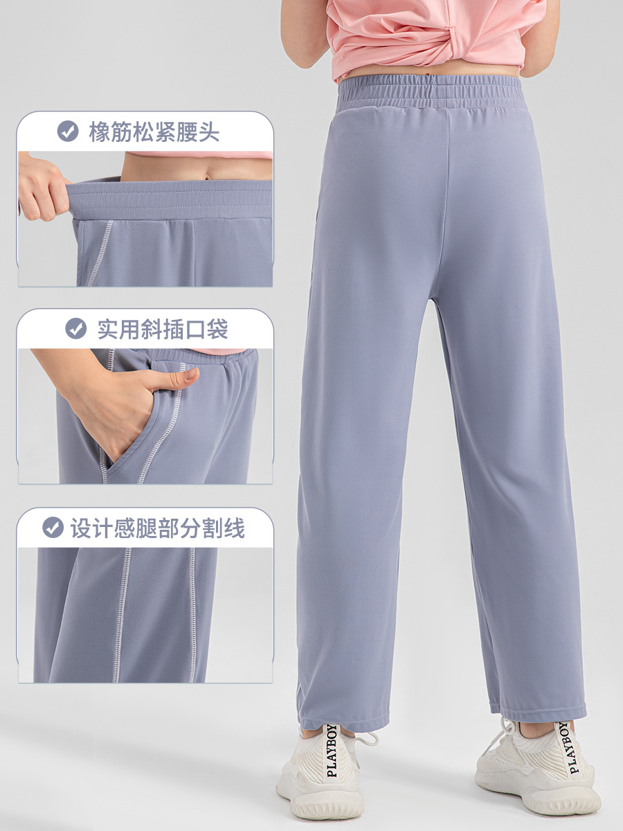 Breathing Series Girls' Loose Yoga Trousers Naked Fitness Trousers Quick-drying Breathable Sports Casual Trousers 33319 - Image 2