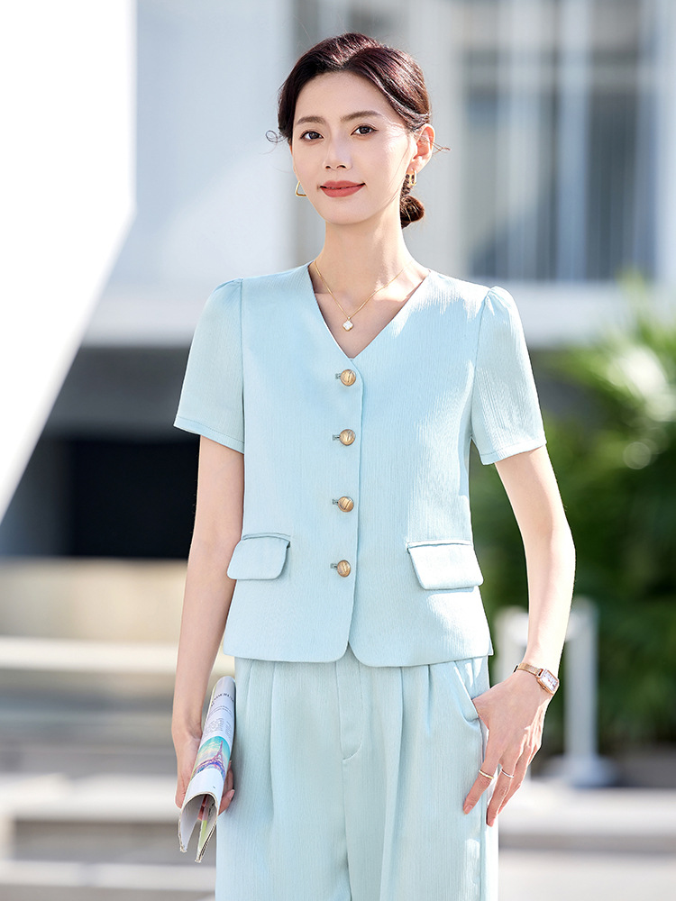 Thin Suit suit Women's Short Sleeve Summer 2025 New Style Professional Temperament Small Short Women's Suit suit - Image 2