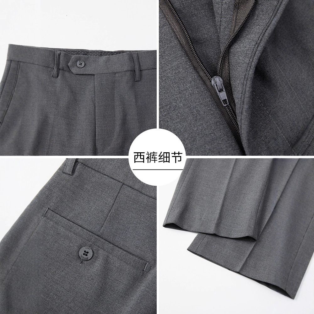 2025 New High-End Men's Suit Three-Piece Suit Light Business Professional Casual Korean Style Wedding Groom Suit - Image 5