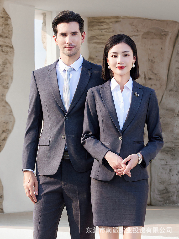 No-Iron Business Formal Suits, Unisex Shirts, Vests, and Suit Sets for Companies, Custom-Made Workwear, Slim Fit - Image 3
