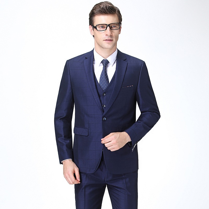Spring and Autumn New Style Young and Middle-Aged Men's Suit Korean Style Business Slim Vest Three-Piece Business Dress - Image 2