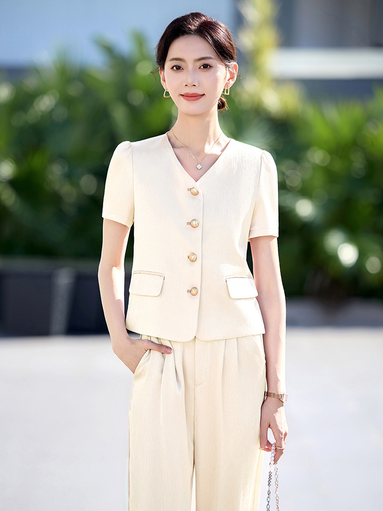Thin Suit suit Women's Short Sleeve Summer 2025 New Style Professional Temperament Small Short Women's Suit suit - Image 4