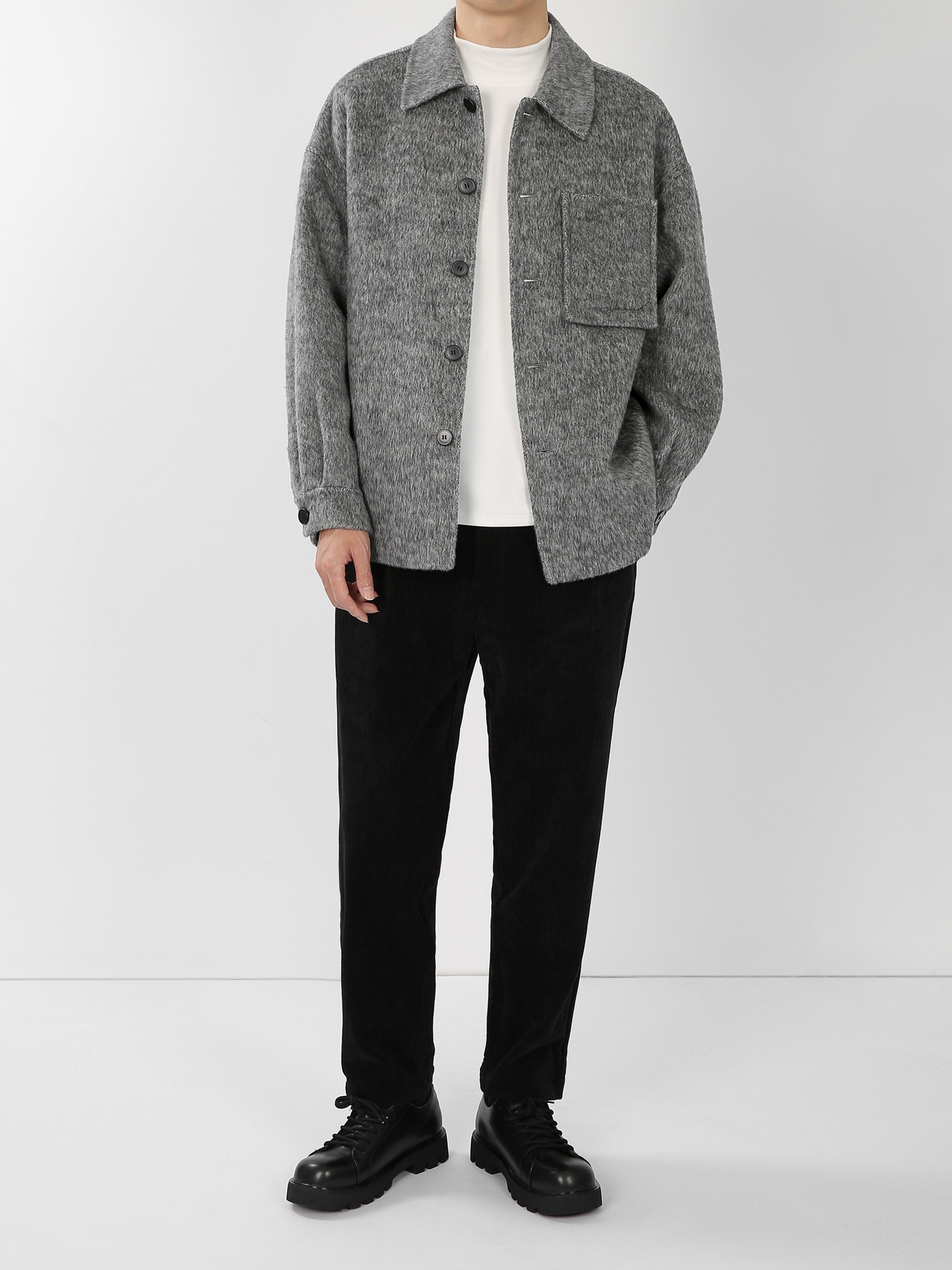High Luxury Series Autumn and Winter Lazy Casual Light Mature Warm Jacket Coat Double-Sided Wool Wool Commuter Short Coat for Men - Image 4