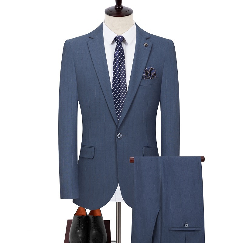 2026 Spring New Men's Three-Piece Suit with Slit in the Middle, Business Casual Professional Suit, White-Collar Suit for Men - Image 4