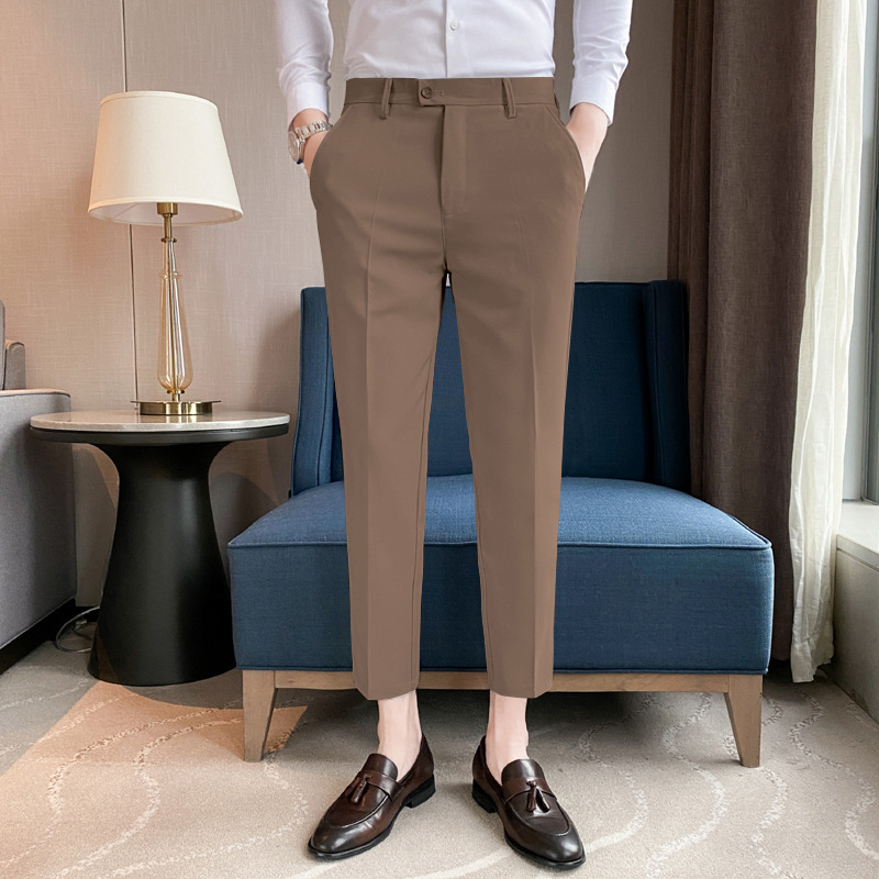Korean-style High-end Men's Trousers Autumn and Winter Slim-fit Casual Pants Business All-match Suit Trousers Business Pants - Image 13