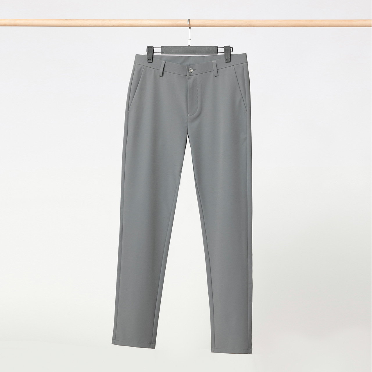 Men's Casual Pants Summer Thin Cool Breathable Straight Pants Comfortable Super Elastic Business Pants Men's Cropped Pants - Image 7