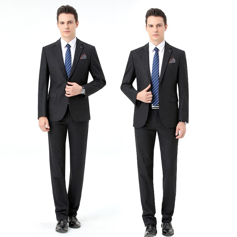 Autumn and Winter Thick Middle-Aged Men's Suits Men's Woolen Business Professional White-Collar Work Formal Wear for Men