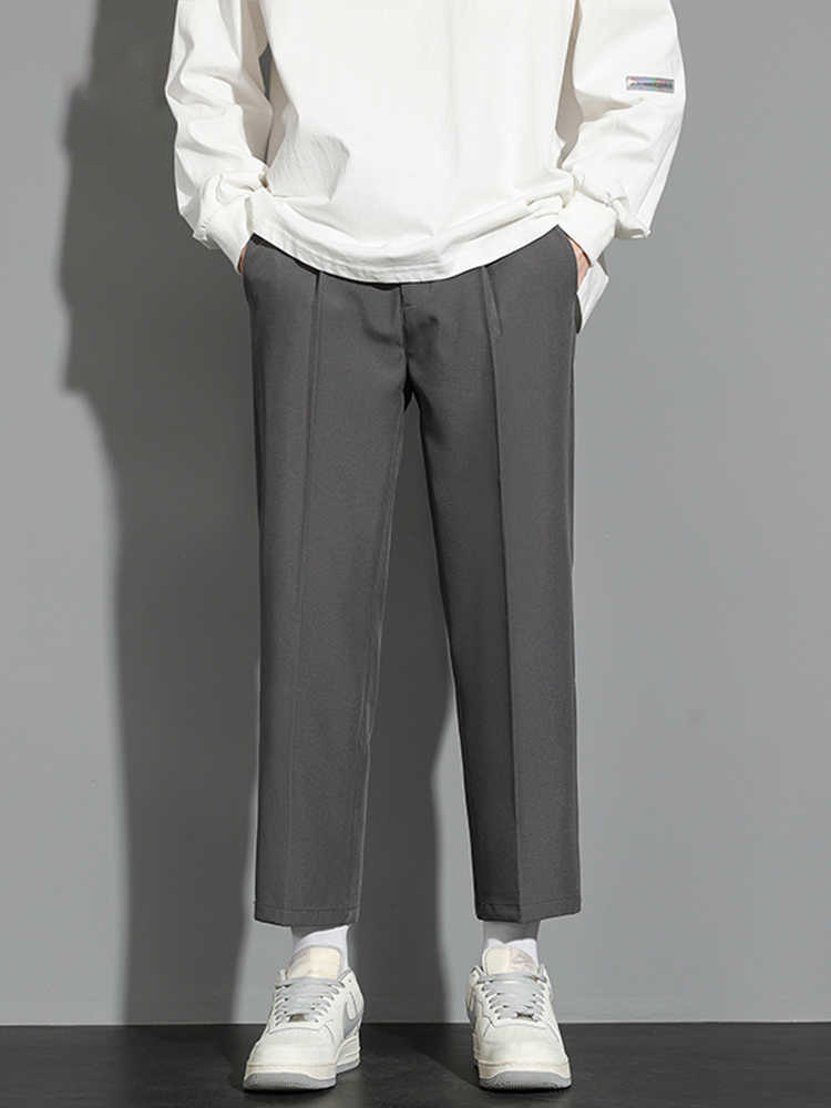 Men's Dress Pants, Men's Nine-Point Business Casual Formal Trousers, High-End Gray Spring and Summer Men's Long Pants - Image 2