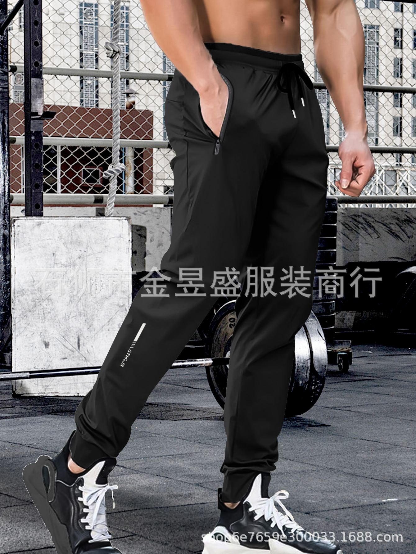 Lightweight Breathable Sports Trousers Elastic Quick-drying Trousers Fitness Running Trousers Loose Outdoor Casual Training Pants - Image 3