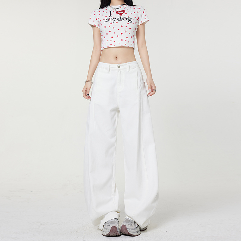 Bumi House# khaki Wide Leg Machete Pants Women's Summer New High Waist Loose Slimming Vertical Straight Pants - Image 6