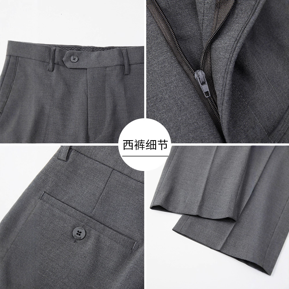 2025 New High-End Men's Suit Three-Piece Suit Light Business Professional Casual Korean Style Wedding Groom Suit - Image 5