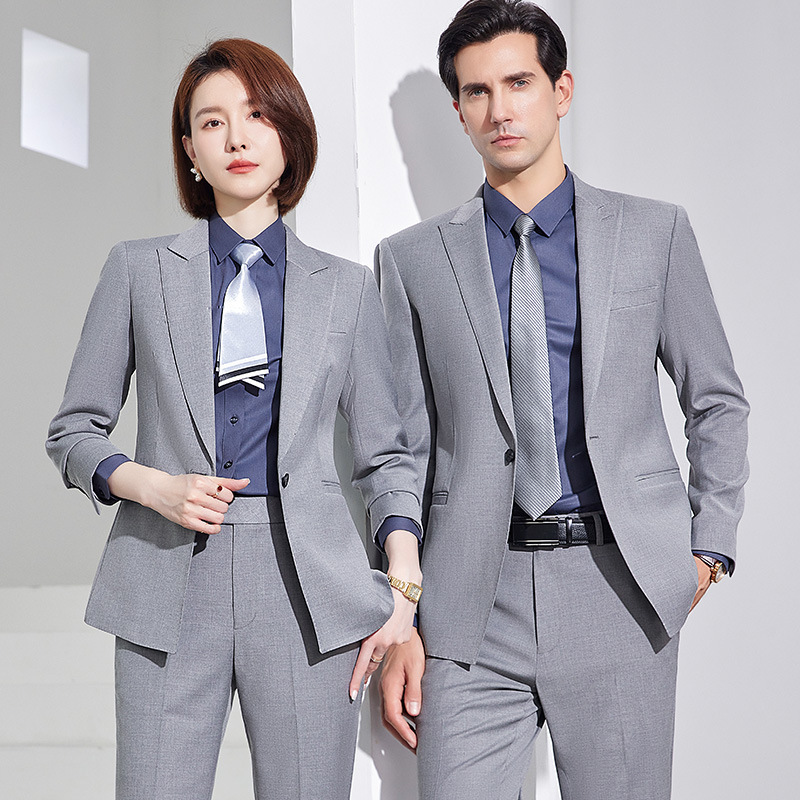 Suit suit Men's and Women's Business Dress Teachers 4S Shop Business Wear Work Clothes Vest Work Wear Thin Suit Jacket - Image 3