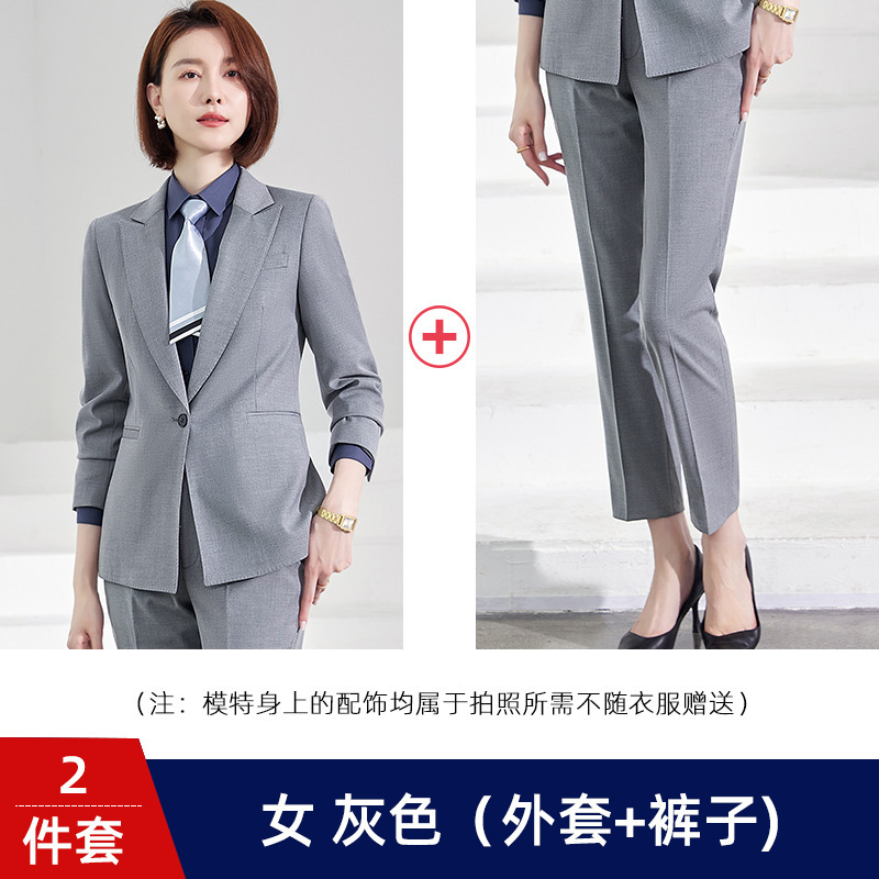 Suit suit Men's and Women's Business Dress Teachers 4S Shop Business Wear Work Clothes Vest Work Wear Thin Suit Jacket - Image 10