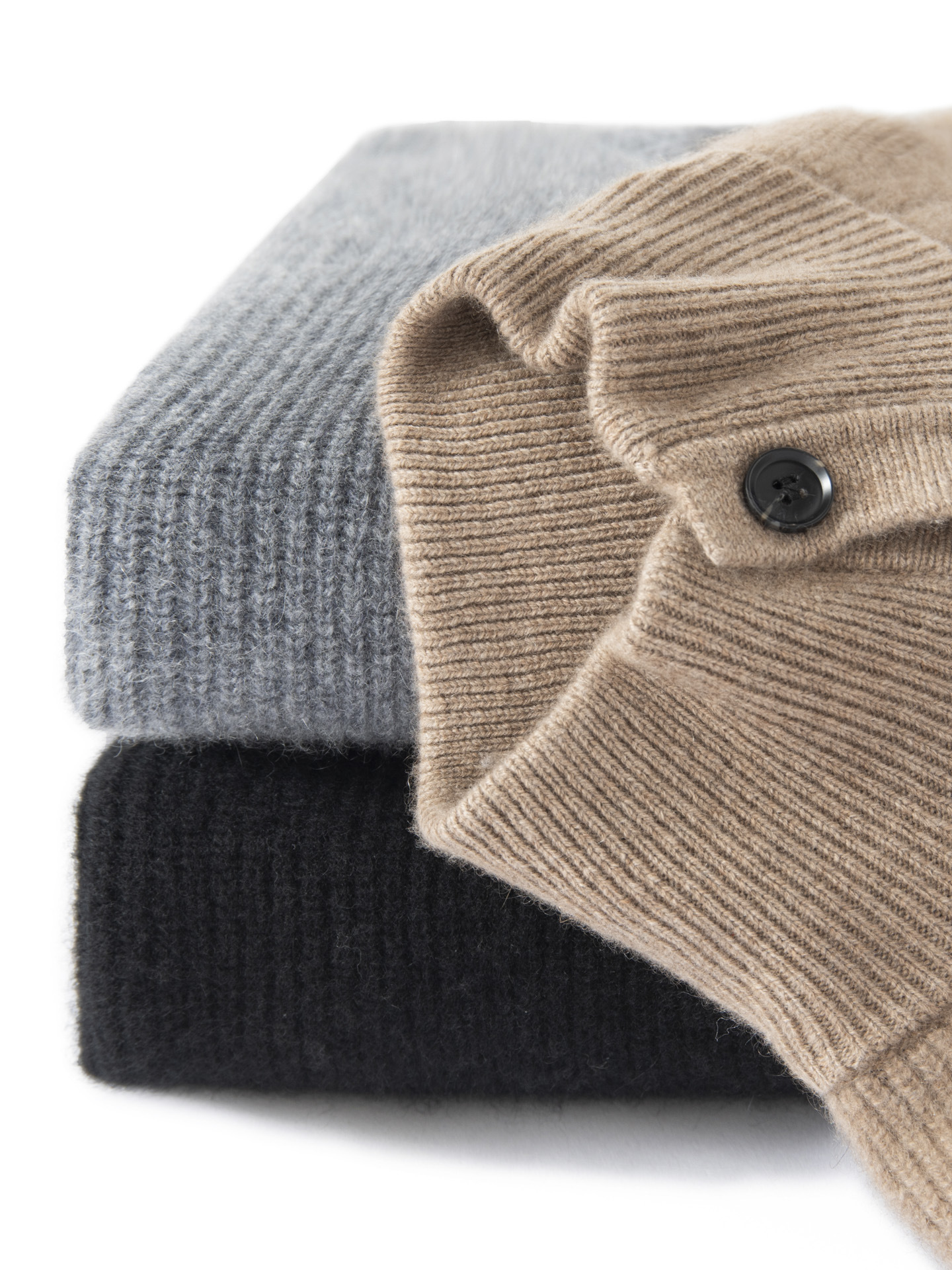 Autumn and Winter New 100% Cashmere Sweater for Men, Stand Collar, Buttoned, Solid Color, Thick Knit Sweater, Business Casual Base Layer - Image 5