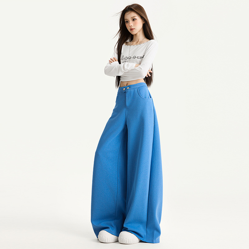 Casual Loose Wide-Leg Pants for Women Early Autumn New Versatile Fashion Pleated Design High-Waisted Loose Scimitar Pants - Image 8