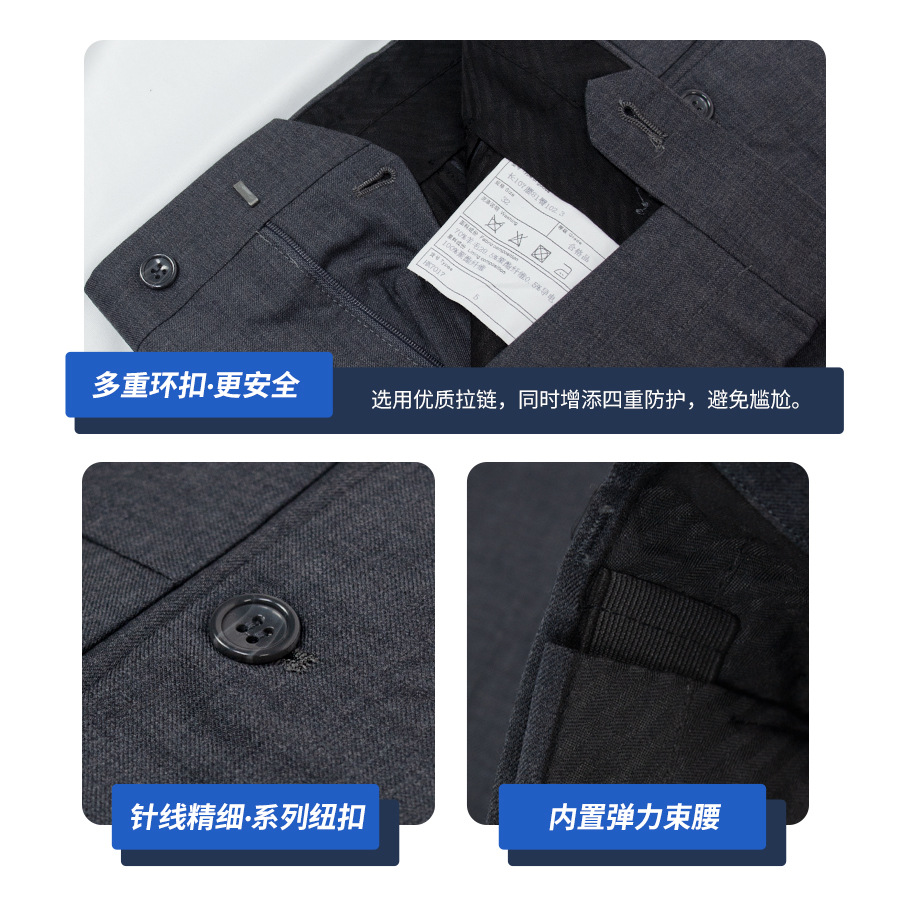 Autumn New Men's Dark Grey Business 70 Wool Suit High-end Flat Barge Collar Suit Rear Mid Split - Image 4