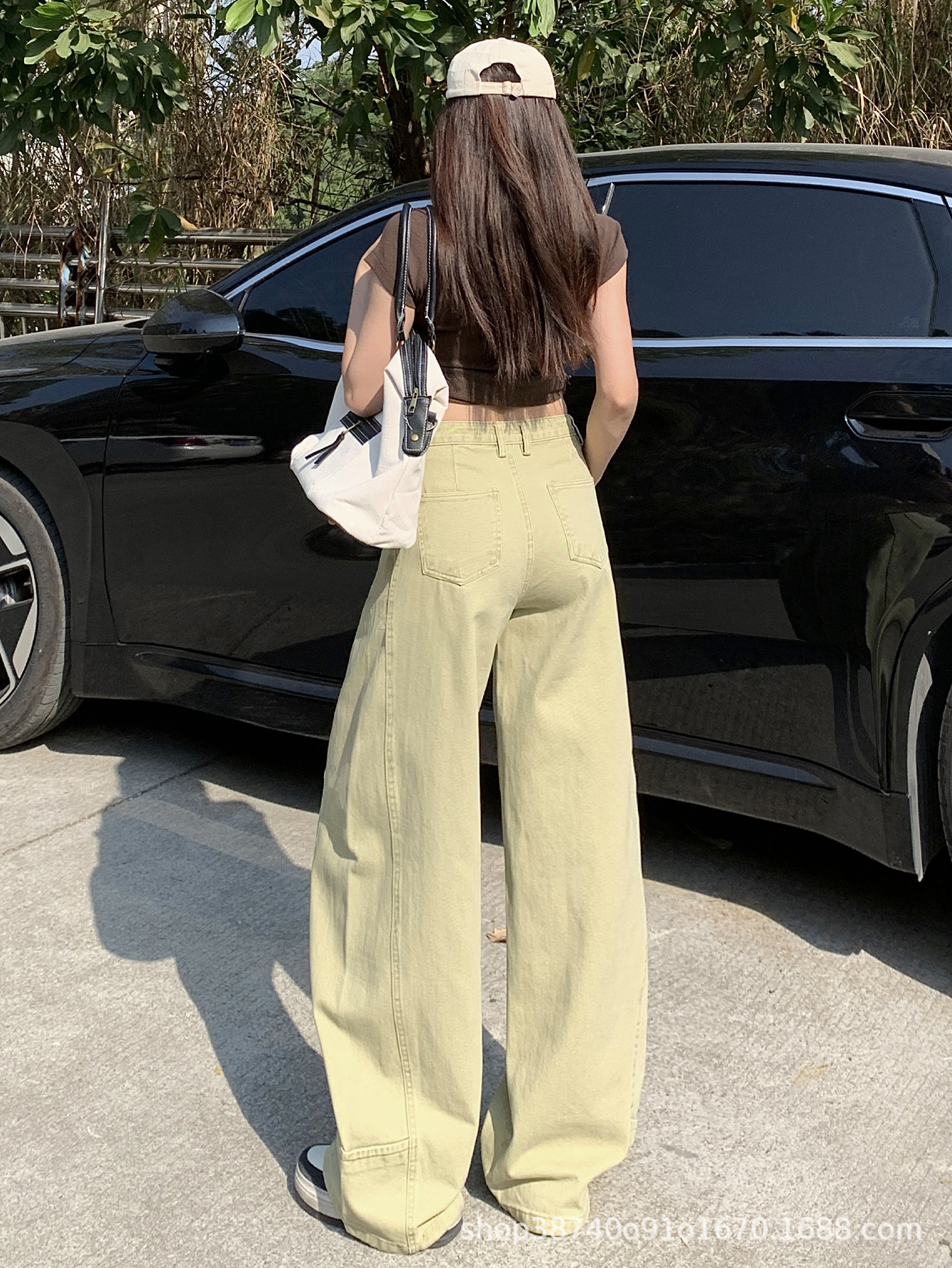 American Retro Wide Leg Machete Pants Design Sense Multi-structure Loose Shallow Khakis Trousers Trousers Plus Trousers - Image 3