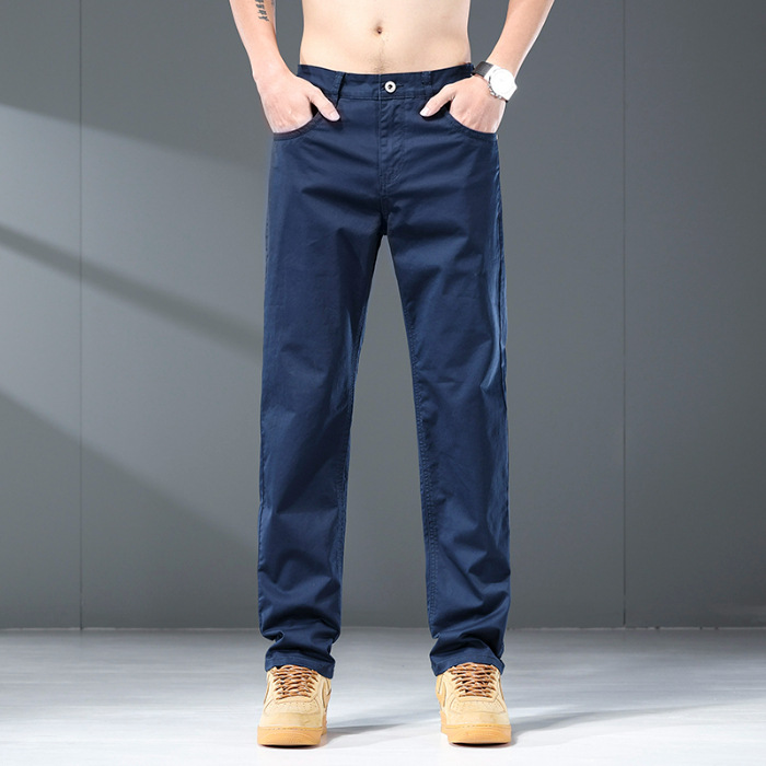 New Straight Loose Men's Trousers Spring and Summer Trousers Men's Light Business Casual Trousers Men's P361 - Image 7