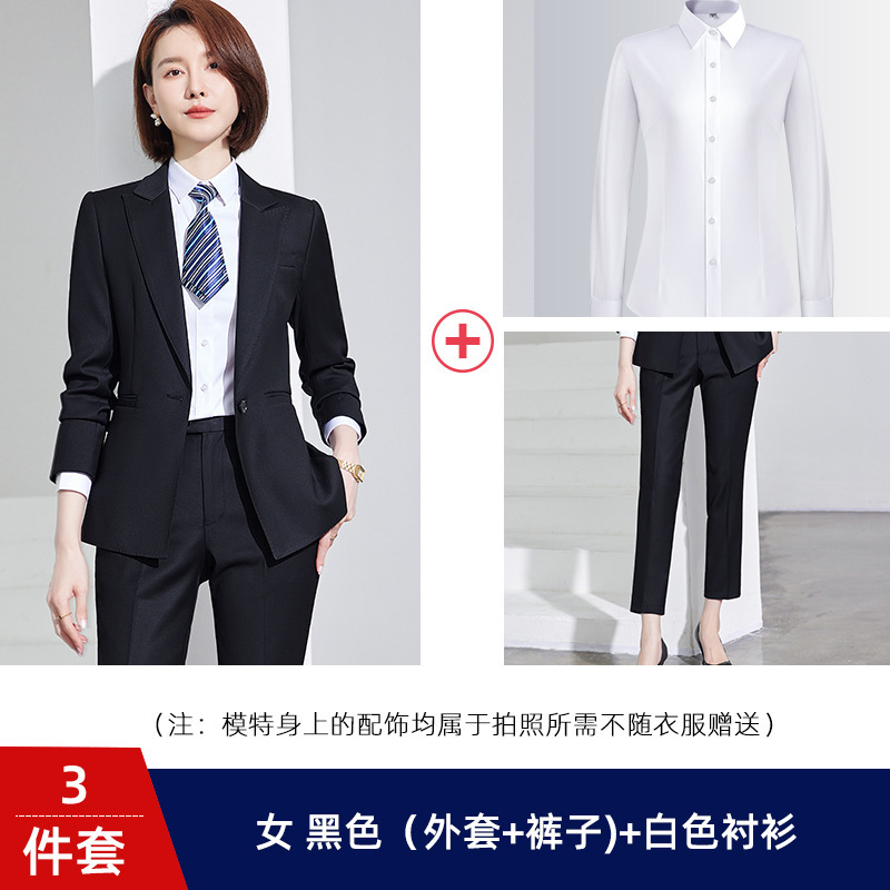 Suit suit Men's and Women's Business Dress Teachers 4S Shop Business Wear Work Clothes Vest Work Wear Thin Suit Jacket - Image 14