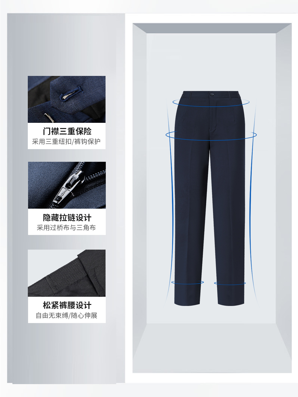Women's Trousers Suit Trousers Women's Business Wear Women's Spring and Autumn Work Formal Wear High Waist Drape Slim Gray Trousers Factory - Image 2