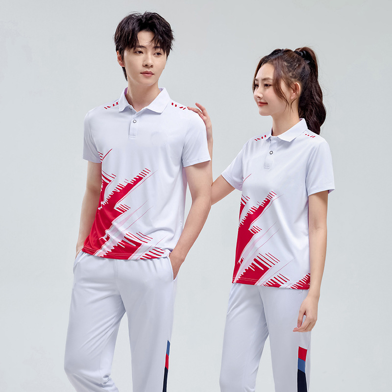 Sportswear suit Men's and Women's Summer Thin Quick-drying Short-sleeved Trousers Couple's Class Clothes plus size Group Aerobics Clothing - Image 10