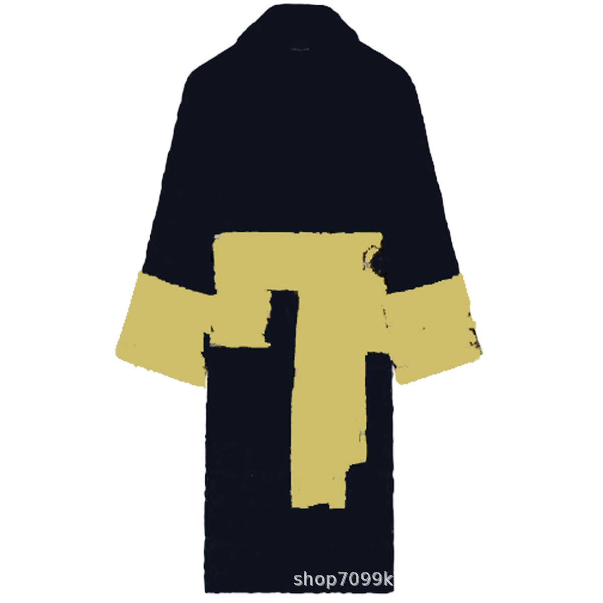 Cross-Border E-Commerce Pure Cotton Bathrobe Towel Material Unisex All-Season Lettered Bathrobe Van's Long-Style Couple's Bathrobe - Image 4