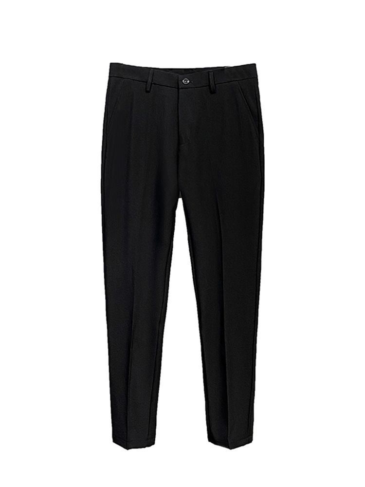 Men's Professional Tooling Straight Small Trousers 2025 Spring New Business Casual Pants All-match Solid Color Pants - Image 5
