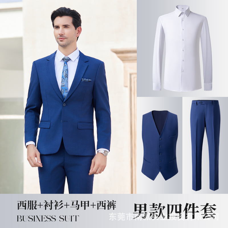 No-Iron Business Formal Suits, Unisex Shirts, Vests, and Suit Sets for Companies, Custom-Made Workwear, Slim Fit - Image 26