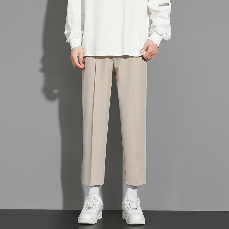 Men's Dress Pants, Men's Nine-Point Business Casual Formal Trousers, High-End Gray Spring and Summer Men's Long Pants - Image 9