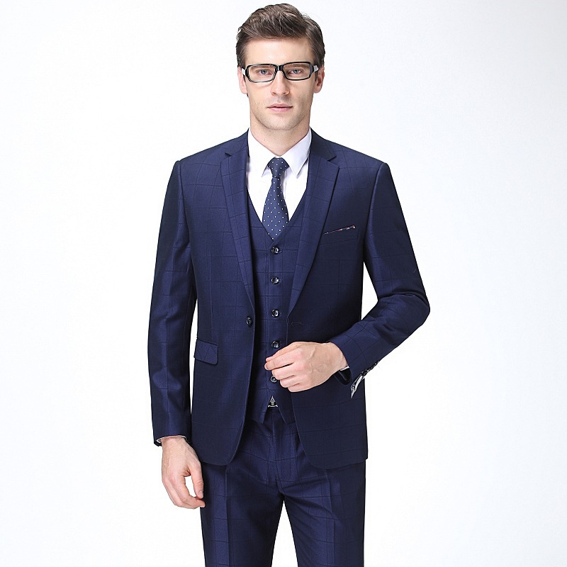 Spring and Autumn New Style Young and Middle-Aged Men's Suit Korean Style Business Slim Vest Three-Piece Business Dress - Image 5
