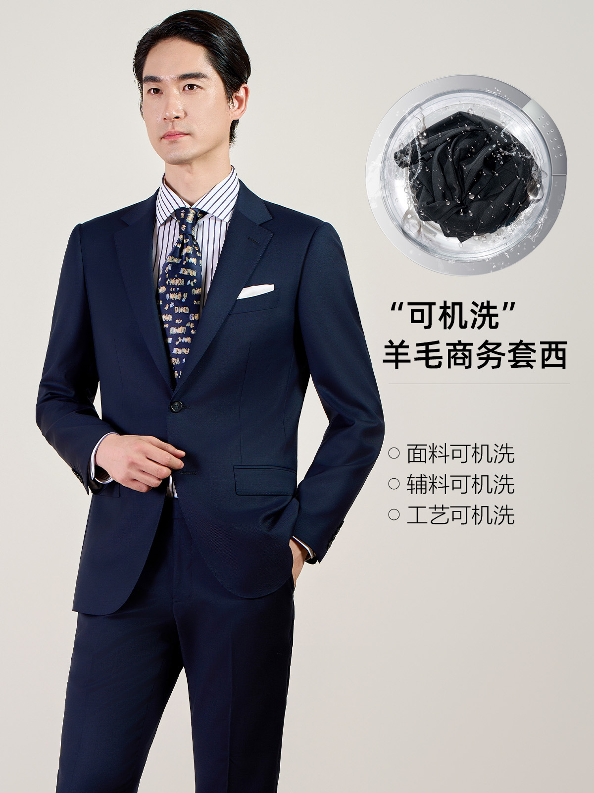 70% Wool High-End Men's Suit Set, Men's Suit with a High-End Feel, Wedding Attire, Business Professional Formal Wear - Image 2