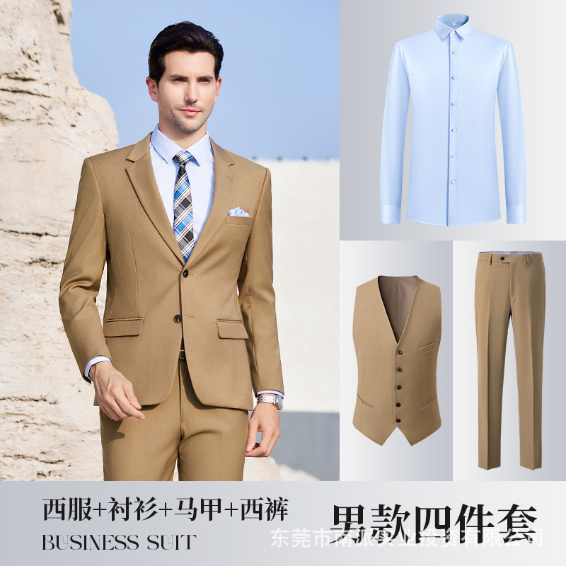 No-Iron Business Formal Suits, Unisex Shirts, Vests, and Suit Sets for Companies, Custom-Made Workwear, Slim Fit - Image 20