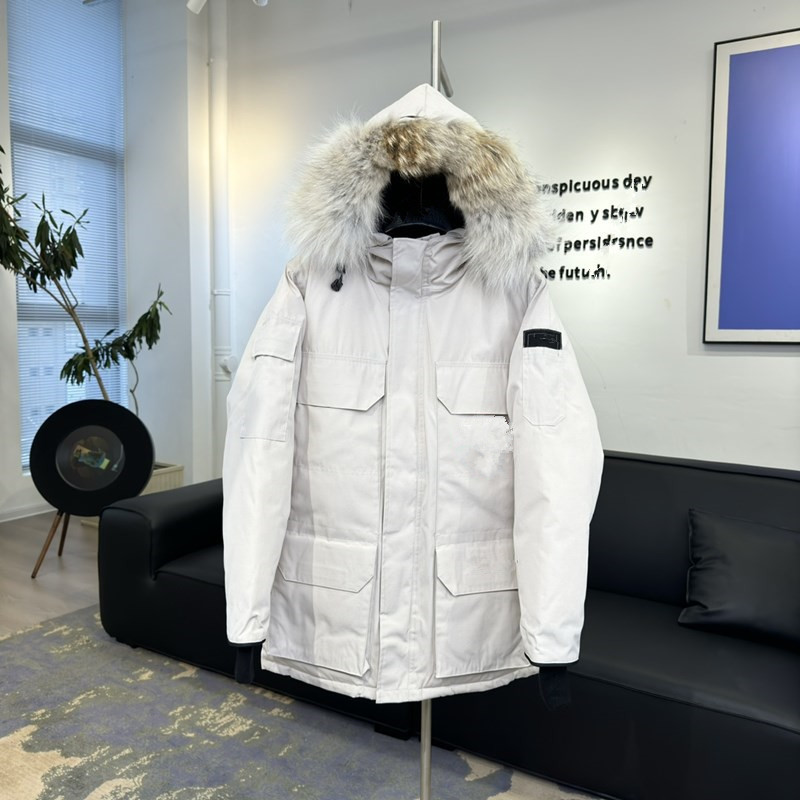 Putian Big Goose down Jacket Canada Men's and Women's New 08 Expedition down Jacket Thickened Couple's Wolf Fur Jacket - Image 8