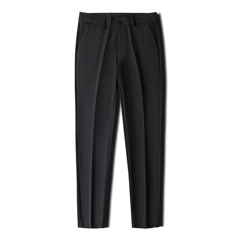 Summer New Men's Casual Trousers Korean Style Small Leg Light Business Men's Trousers Dress Pants Cropped - Image 5