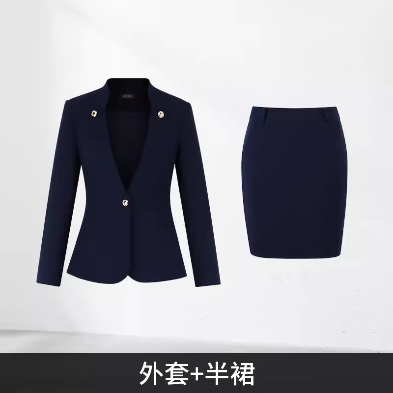 Chinese retro professional suit women's suit formal wear Hotel manager Front desk reception sales department jewelry shop overalls - Image 8