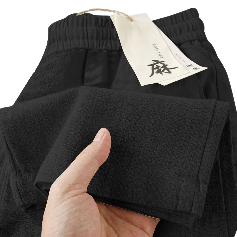 High-End Quality New Pure Linen Wide-Leg Pants for Women, Summer Straight Casual Long Pants, Fashionable Versatile Loose Thin Cotton - Image 5