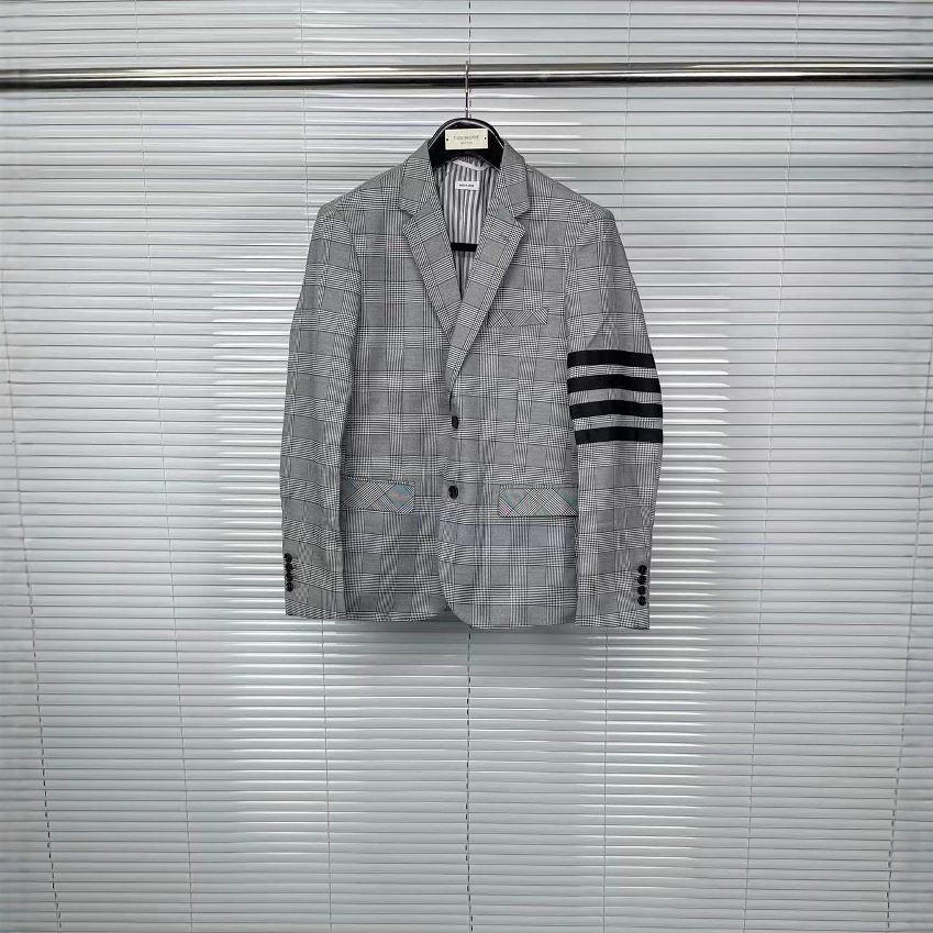 Factory Direct TB suit men's and women's couple's suit jacket long suit four bars casual business wear business - Image 4