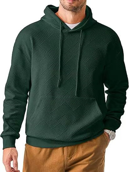 2024 Foreign Trade European and American Men's Wear Hoodie Baby Velvet Casual Pullover Hoodie - Image 3