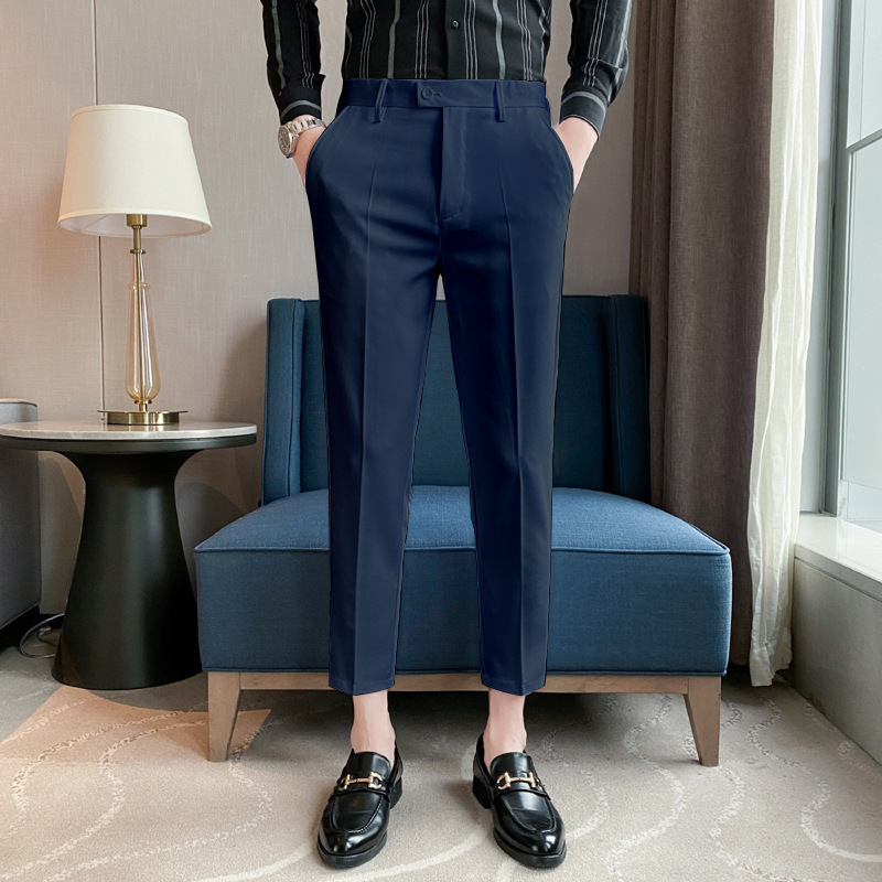 Korean-style High-end Men's Trousers Autumn and Winter Slim-fit Casual Pants Business All-match Suit Trousers Business Pants - Image 14