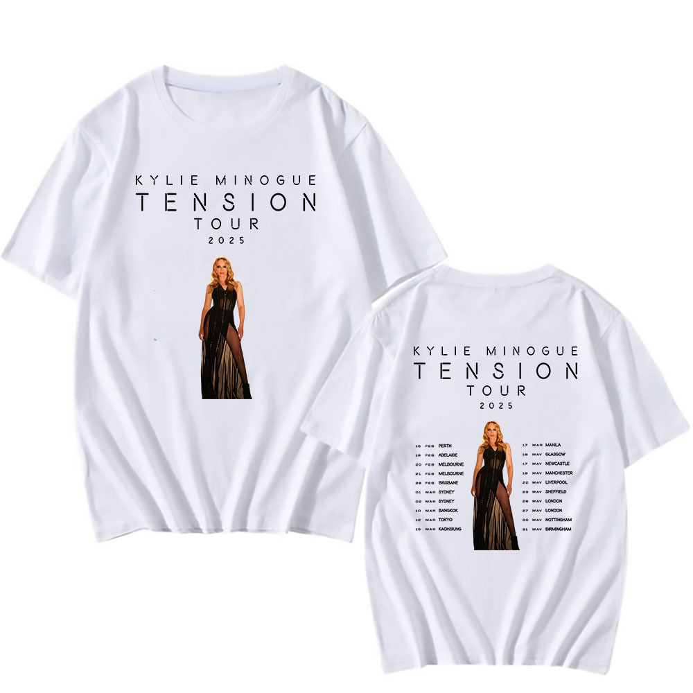 Famous Singer Print Tshirt Kylie Minogue Tension Tour 2025 t - Image 11