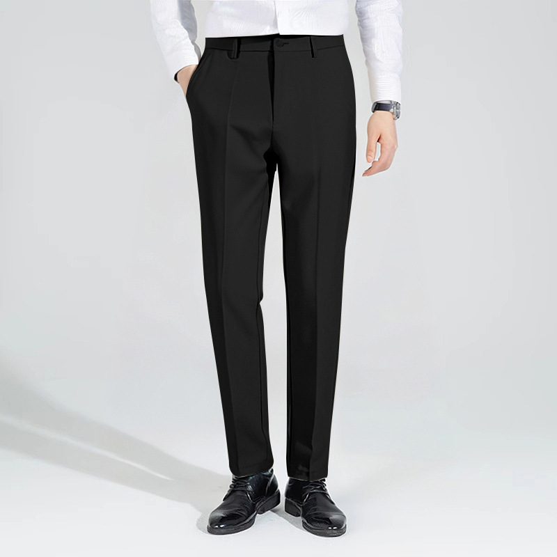 Men's Professional Tooling Straight Small Trousers 2025 Spring New Business Casual Pants All-match Solid Color Pants - Image 11