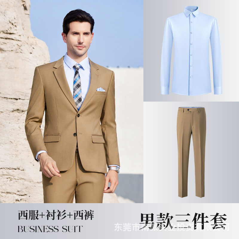 No-Iron Business Formal Suits, Unisex Shirts, Vests, and Suit Sets for Companies, Custom-Made Workwear, Slim Fit - Image 19