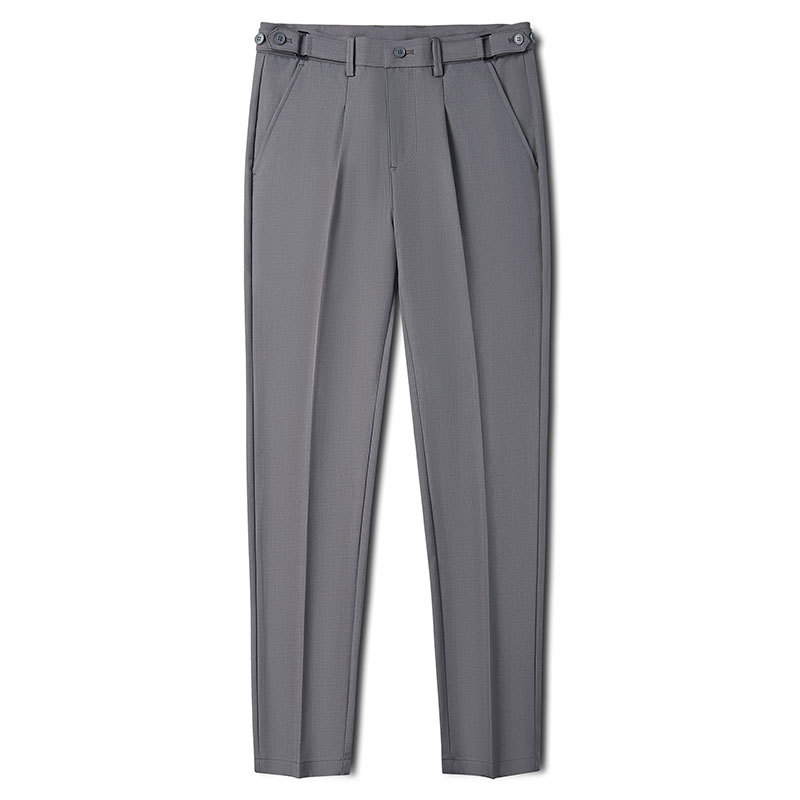 Light Luxury Naples Men's Casual Trousers Korean Style Slim-fit Small Straight Business Men's Trousers Adjusting Waist - Image 5